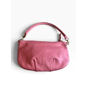 Clare V. Pink Leather Petite Moyen Top Handle Bag with Crossbody Strap